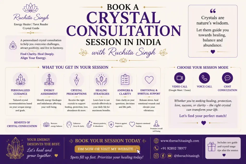 Book a Crystal Consultation Session in India with Ruchita Singh