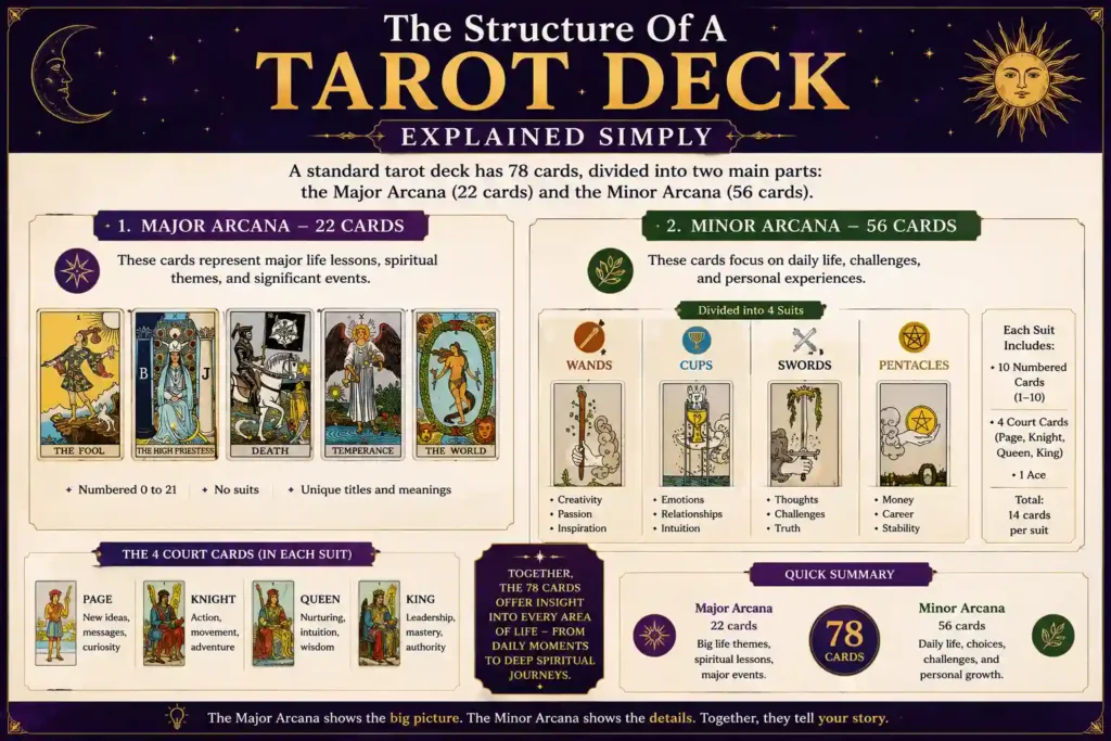 The Structure Of A Tarot Deck Explained Simply