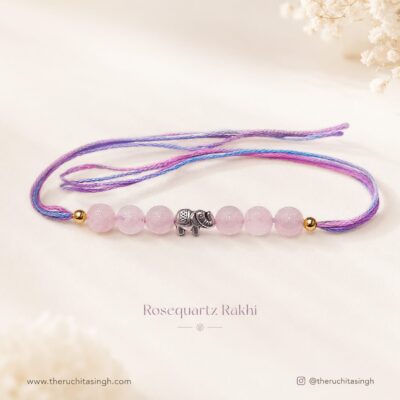 Rose Quartz Rakhi Rose Quartz Rakhi