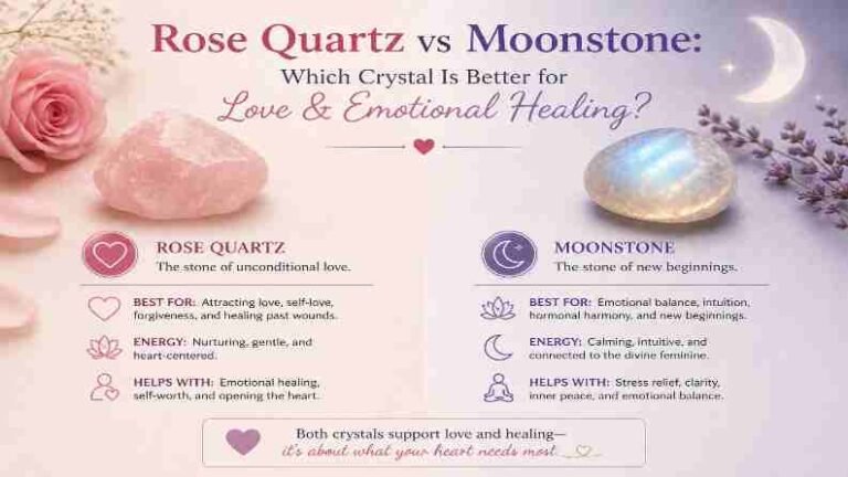 Rose Quartz vs Moonstone: Which Crystal Is Better for Love & Emotional Healing?