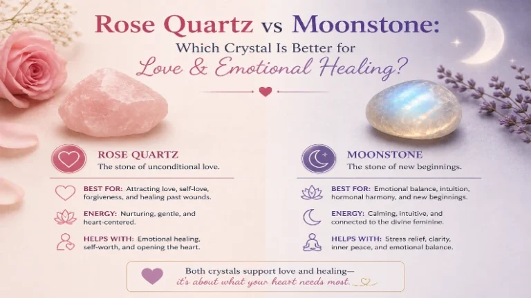 Rose Quartz vs Moonstone: Which Crystal Is Better for Love & Emotional Healing?