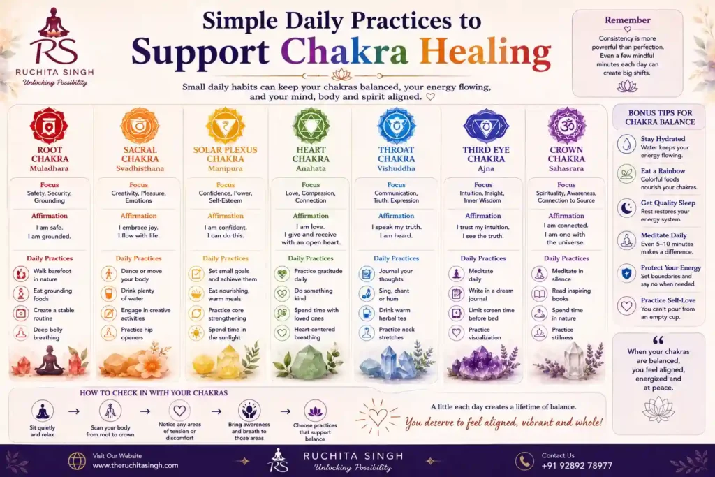 Simple Daily Practices to Support Chakra Healing