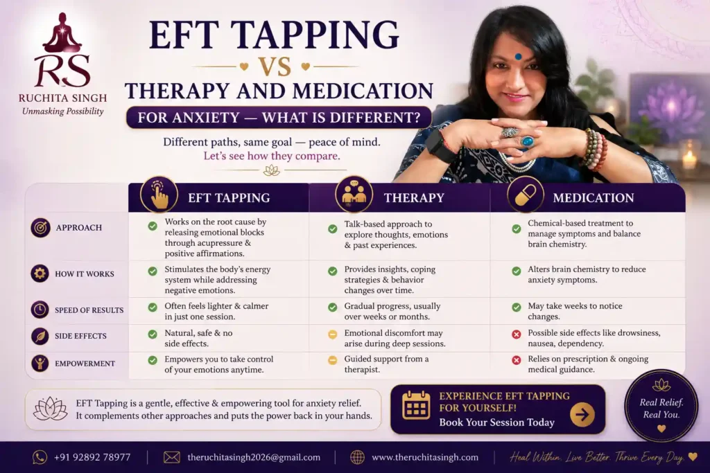 EFT Tapping vs Therapy and Medication for Anxiety — What Is Different?