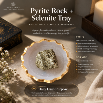 Pyrite Rock + Selenite Tray Combo