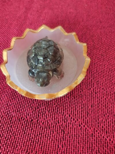 Pyrite Turtle + Selenite Tray Combo