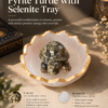 Pyrite Turtle + Selenite Tray Combo