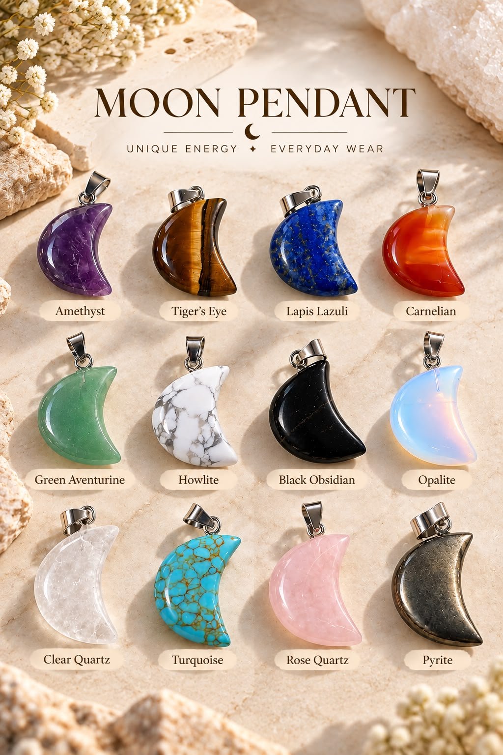 IMG-20261009-WA0010 Aura Luxe Natural Stone Moon Pendant