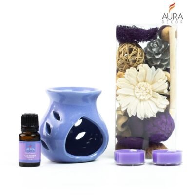 AuraLuxe Aroma Burner Gift Set – 3 Fragrance Variants