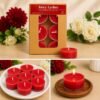 AuraLuxe Flower Indi Tea Light Candles – 6 Fragrance Variants