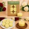 AuraLuxe Flower Indi Tea Light Candles – 6 Fragrance Variants