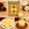 AuraLuxe Flower Indi Tea Light Candles – 6 Fragrance Variants