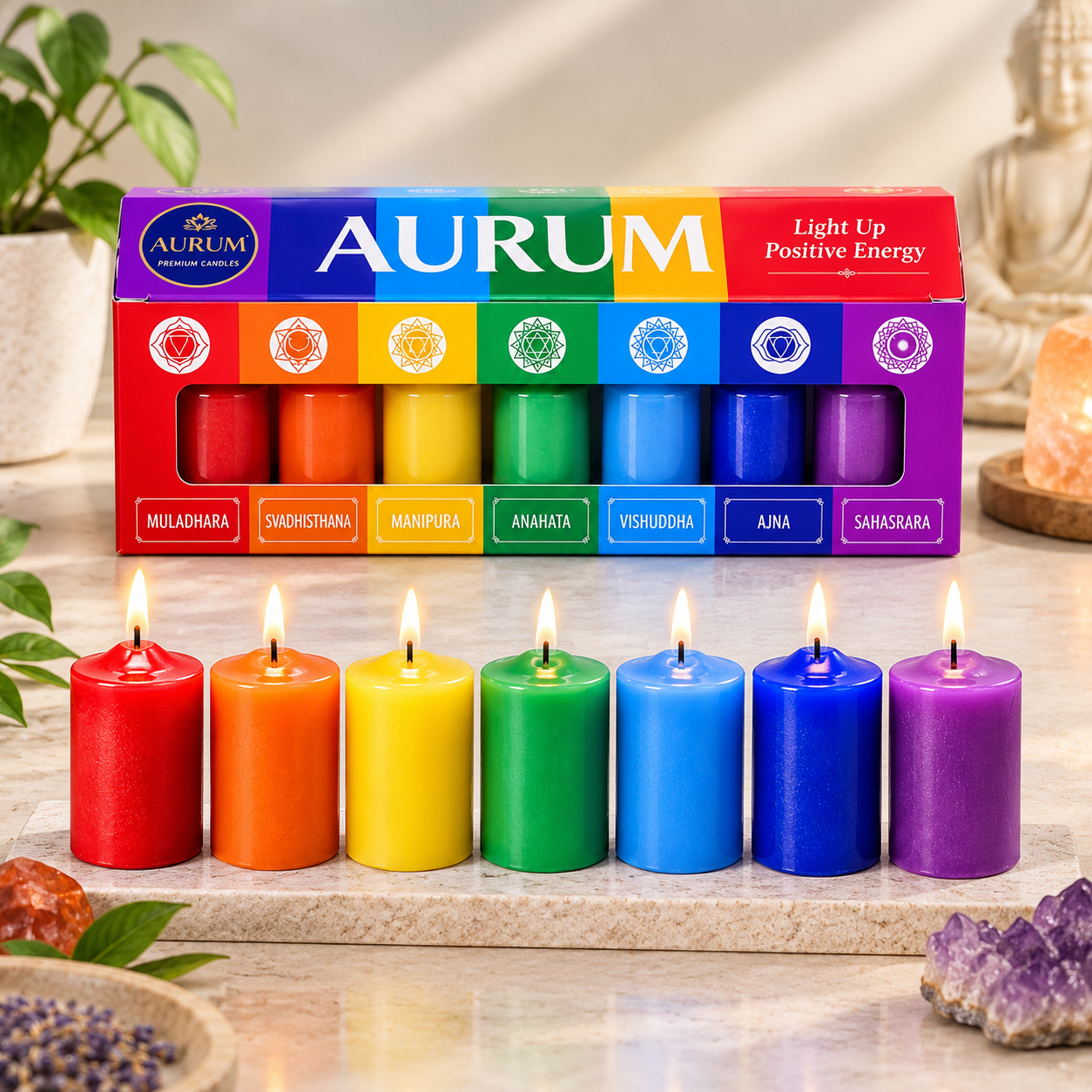 file_000000001be081fdb16b54ef2971244b 7 Chakra healing candle set