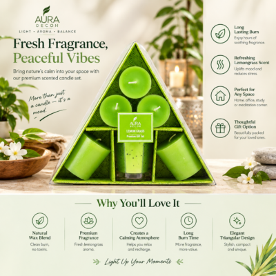 Triangular Scented Candle Gift set