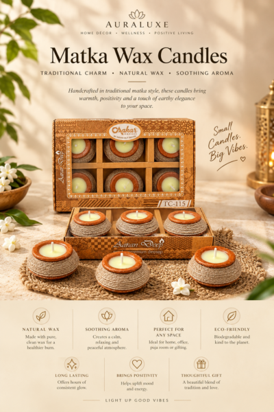 file_00000000ac088211b480ec06474fbdab AURALUXE TRADITIONAL MATKA WAX CANDLES
