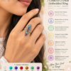 7 Chakra Crystal Embedded Ring